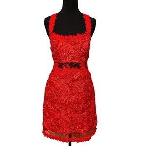 Red Lace Dress size 8, Party dress, wedding dress and special occasions